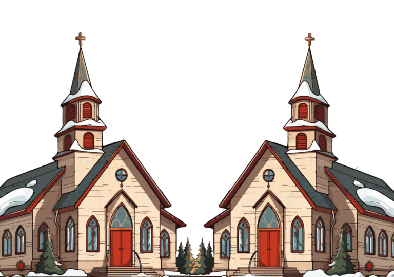 Merah dan Krem Retro Ilustrasi Selamat Hari Natal Instagram Post (864 x 606 piksel)