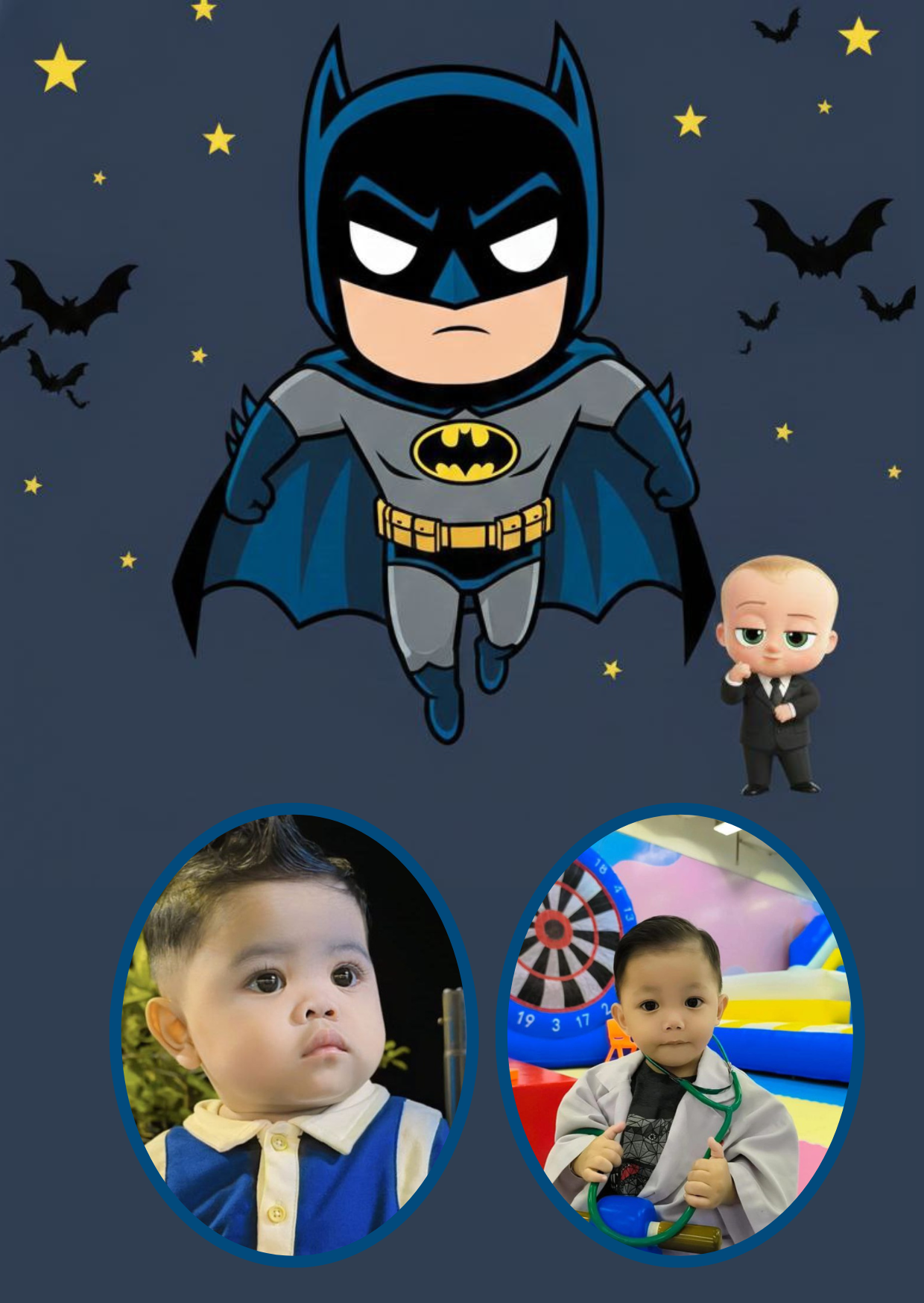 Red Yellow and Blue Comic Superhero Birthday Invitation